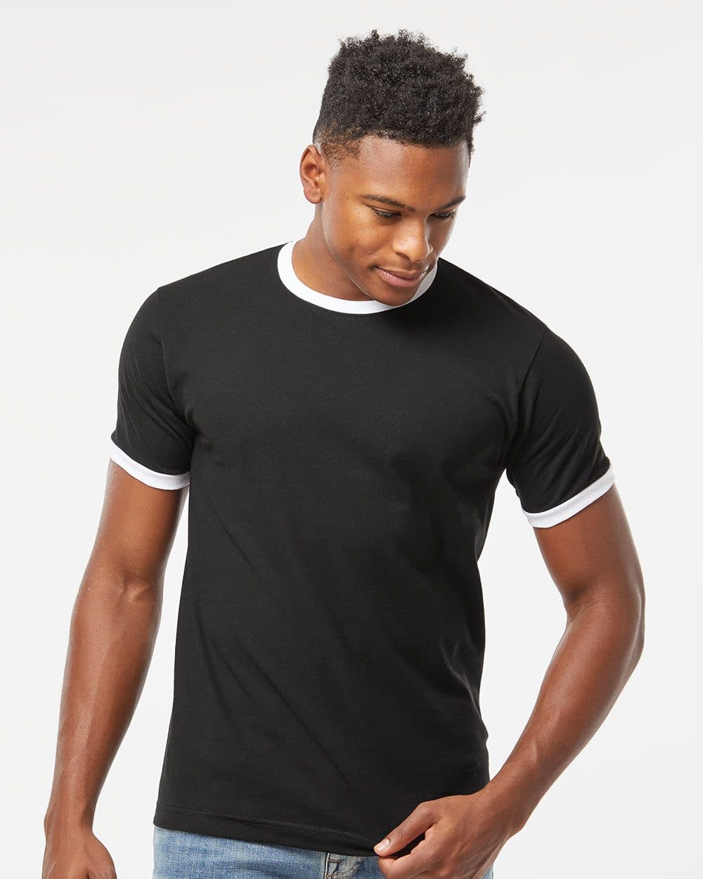 Unisex Fine Jersey Ringer T-Shirt