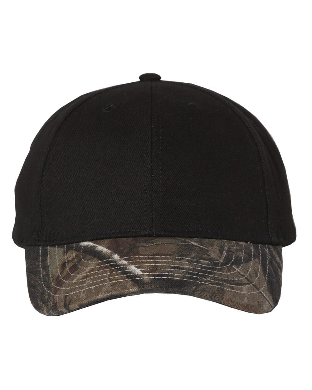 Solid Crown with Camo Bill Cap