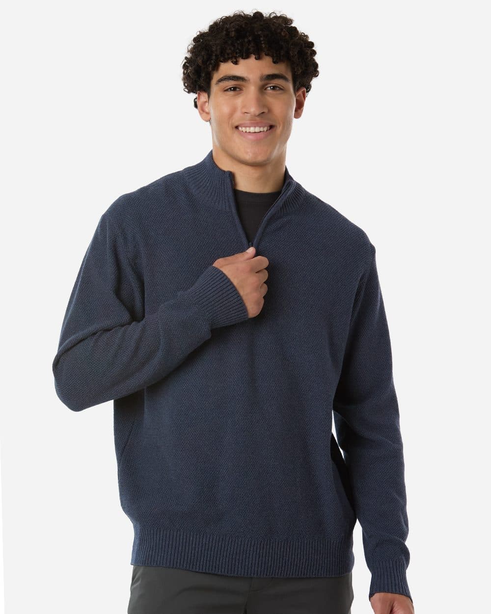 Men's Hartland Textured Quarter Zip Sweater