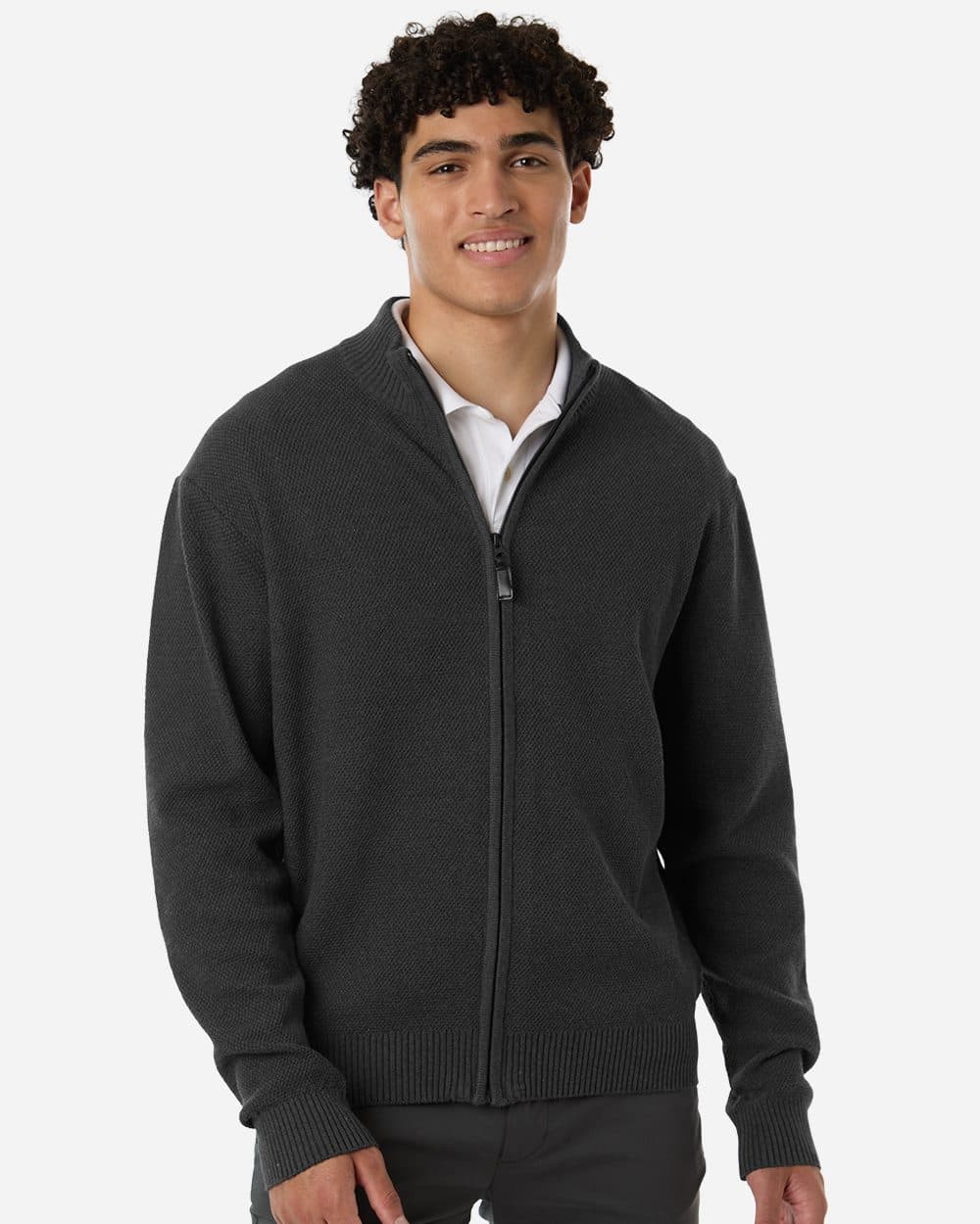 Men's Hartland Textured Full Zip Sweater
