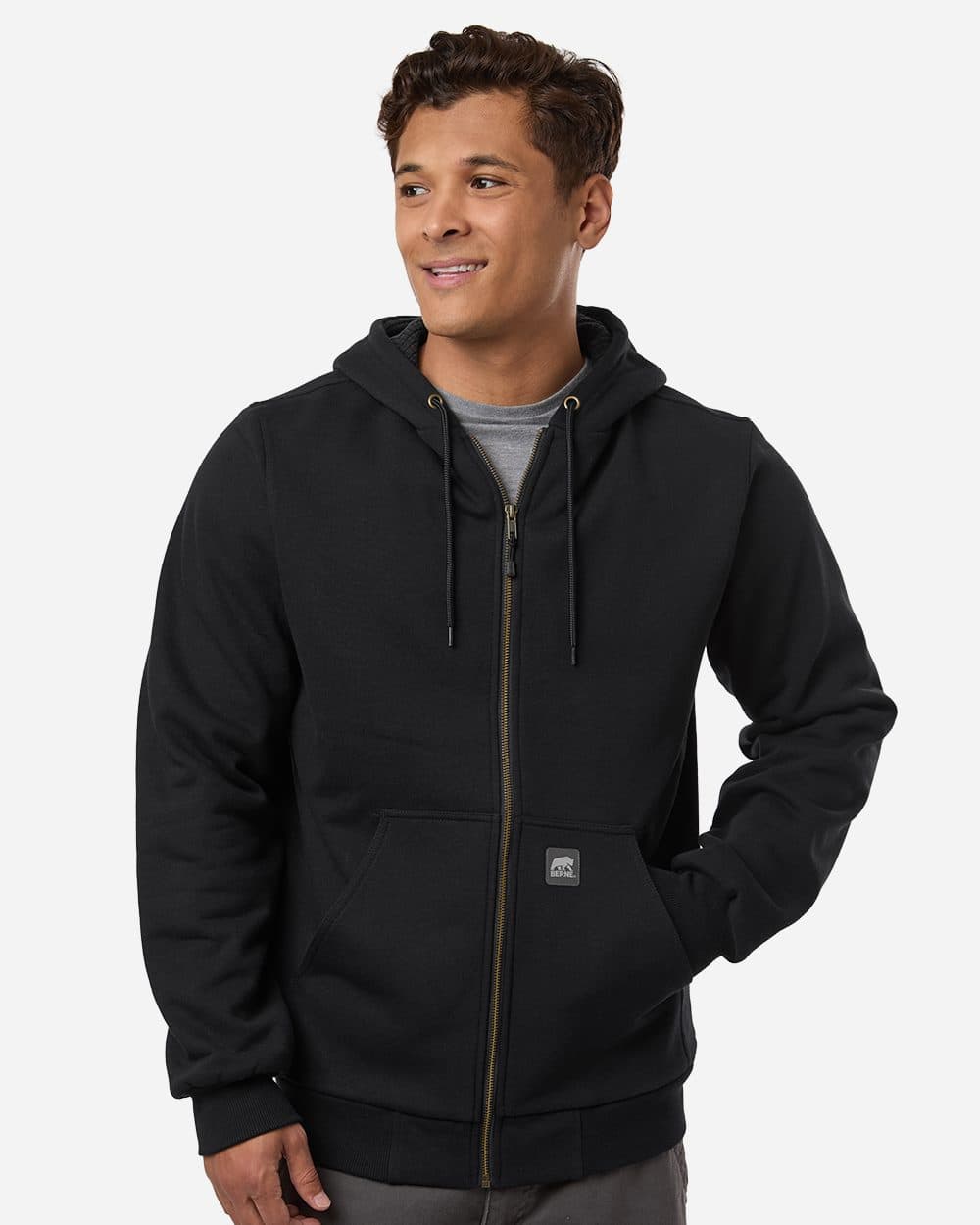 Men's Heritage Grid Fleece-Lined Full-Zip Hooded Sweatshirt
