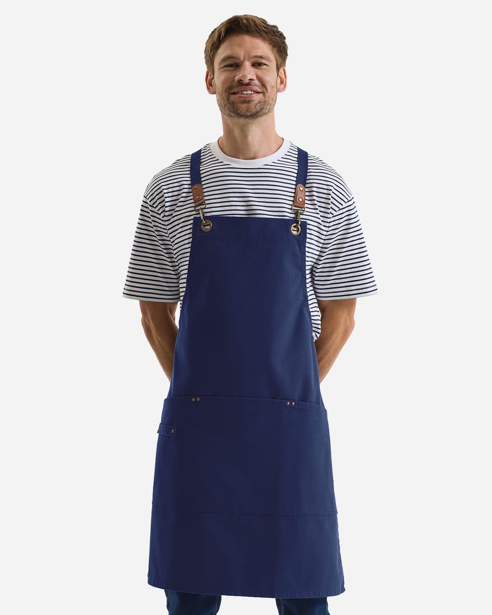 Unisex Clip & Clasp Cross-Back Bib Apron