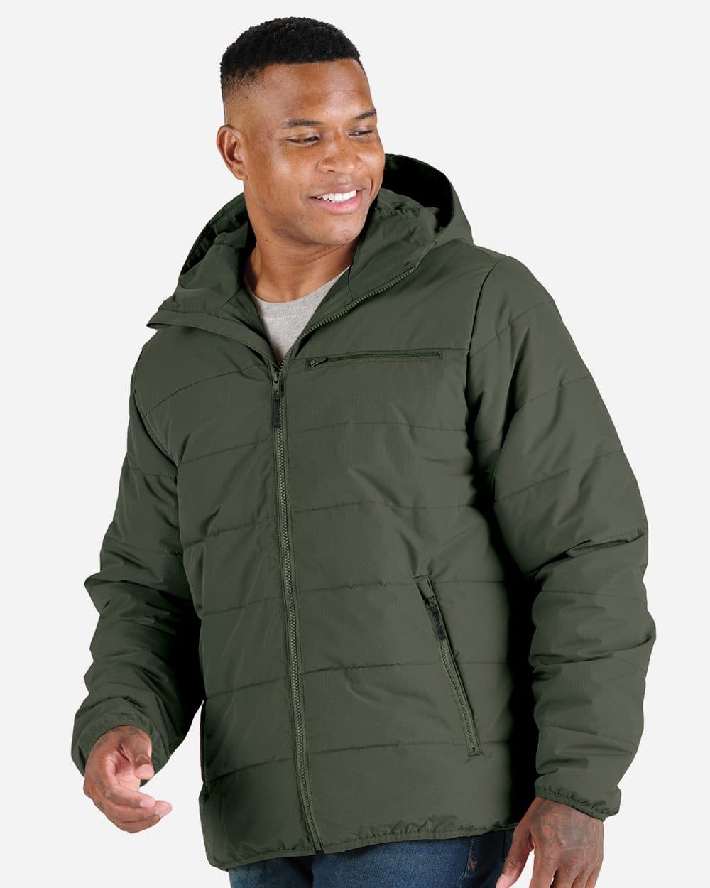 Men's Channel Quilt Ripstop Hooded Jacket