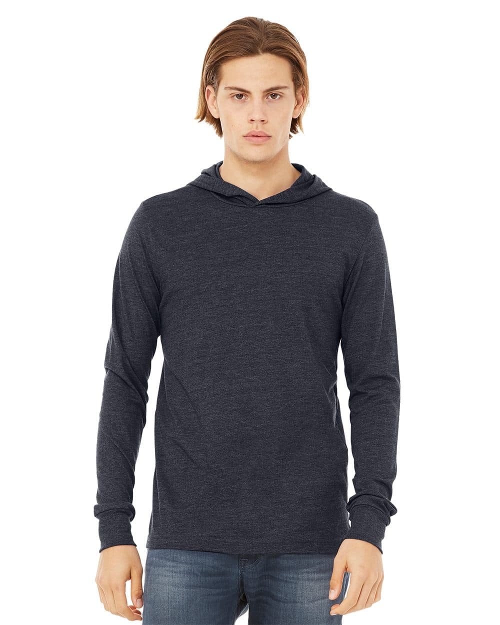 Unisex Jersey Hooded Long Sleeve Tee