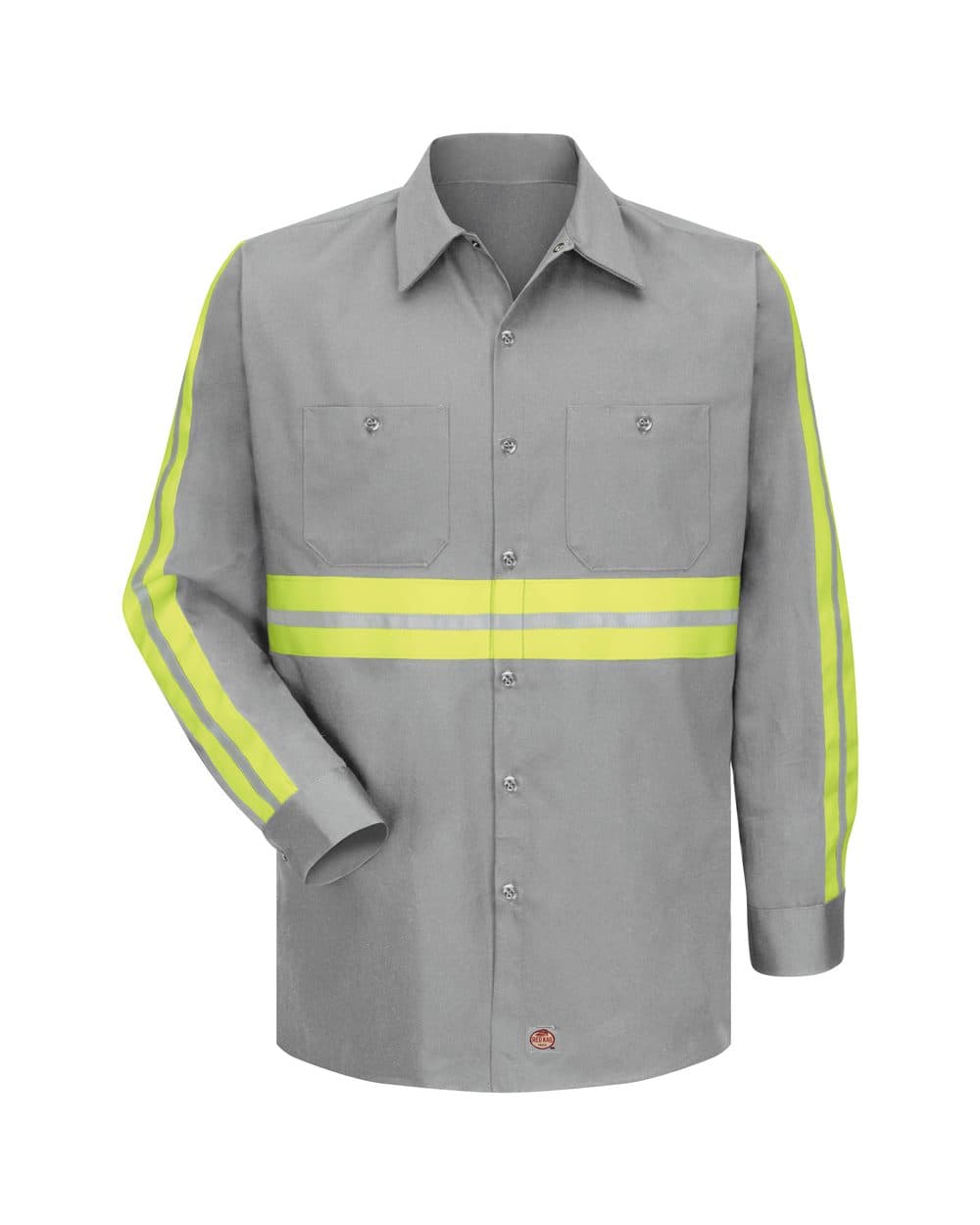 Men's Enhanced Visibility Long Sleeve Cotton Work Shirt