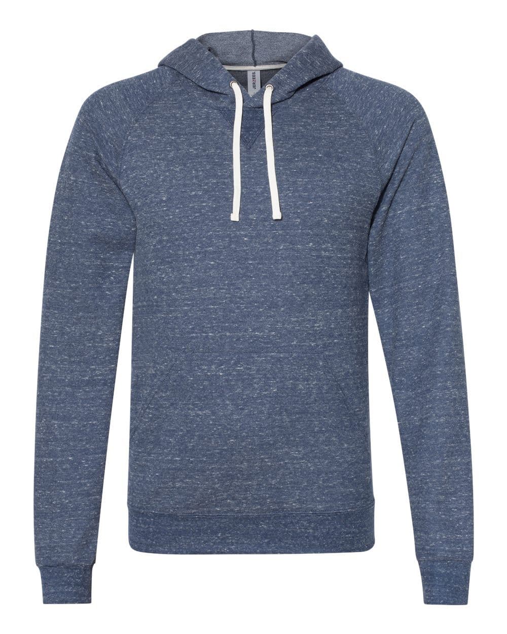 Unisex Snow Heather French Terry Raglan Hooded Sweatshirt