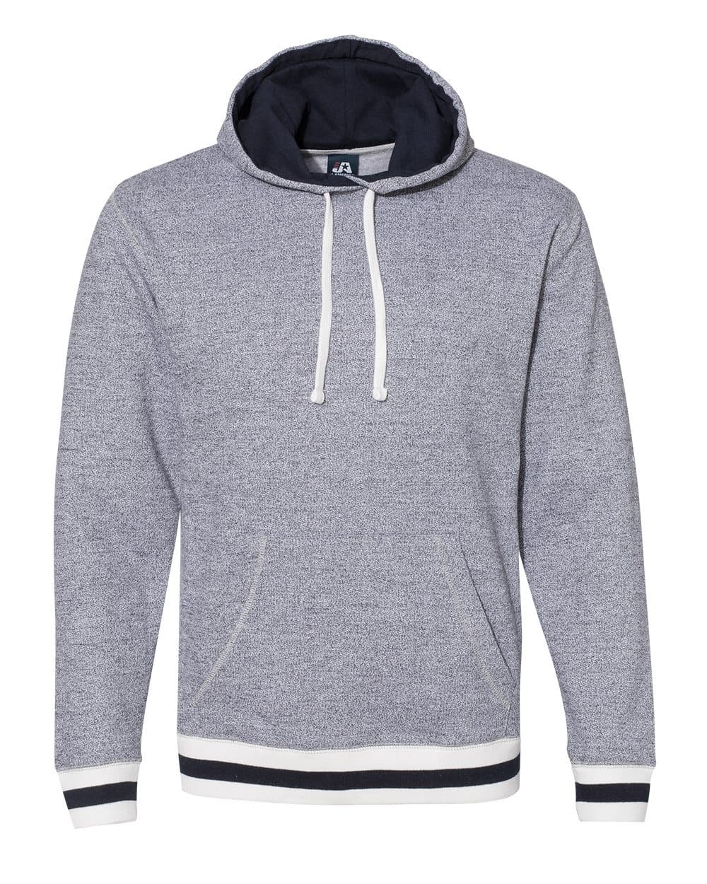 Unisex Peppered Fleece Lapover Hooded Sweatshirt