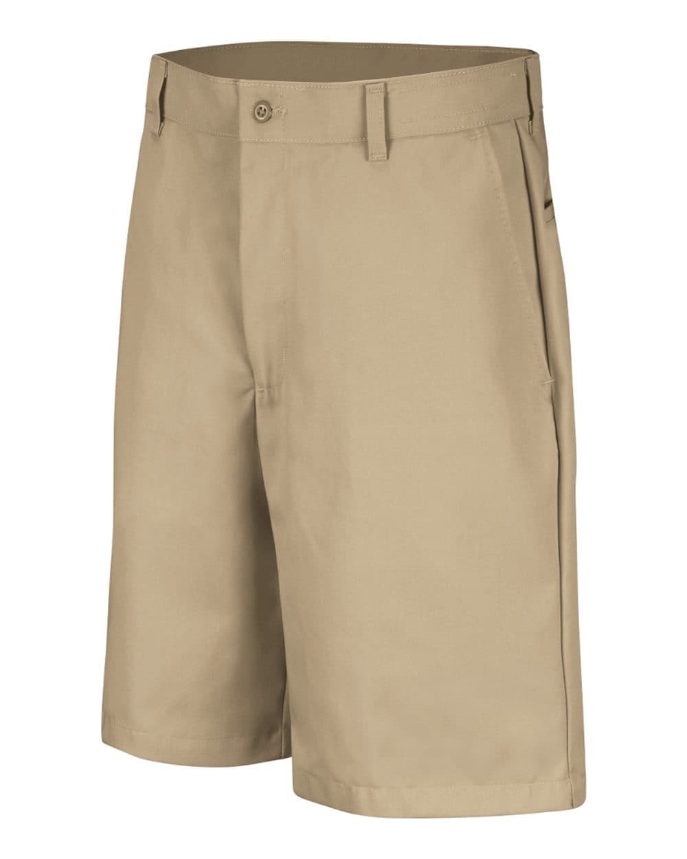 Men's Extended Sizes Cotton Casual Plain Front Shorts