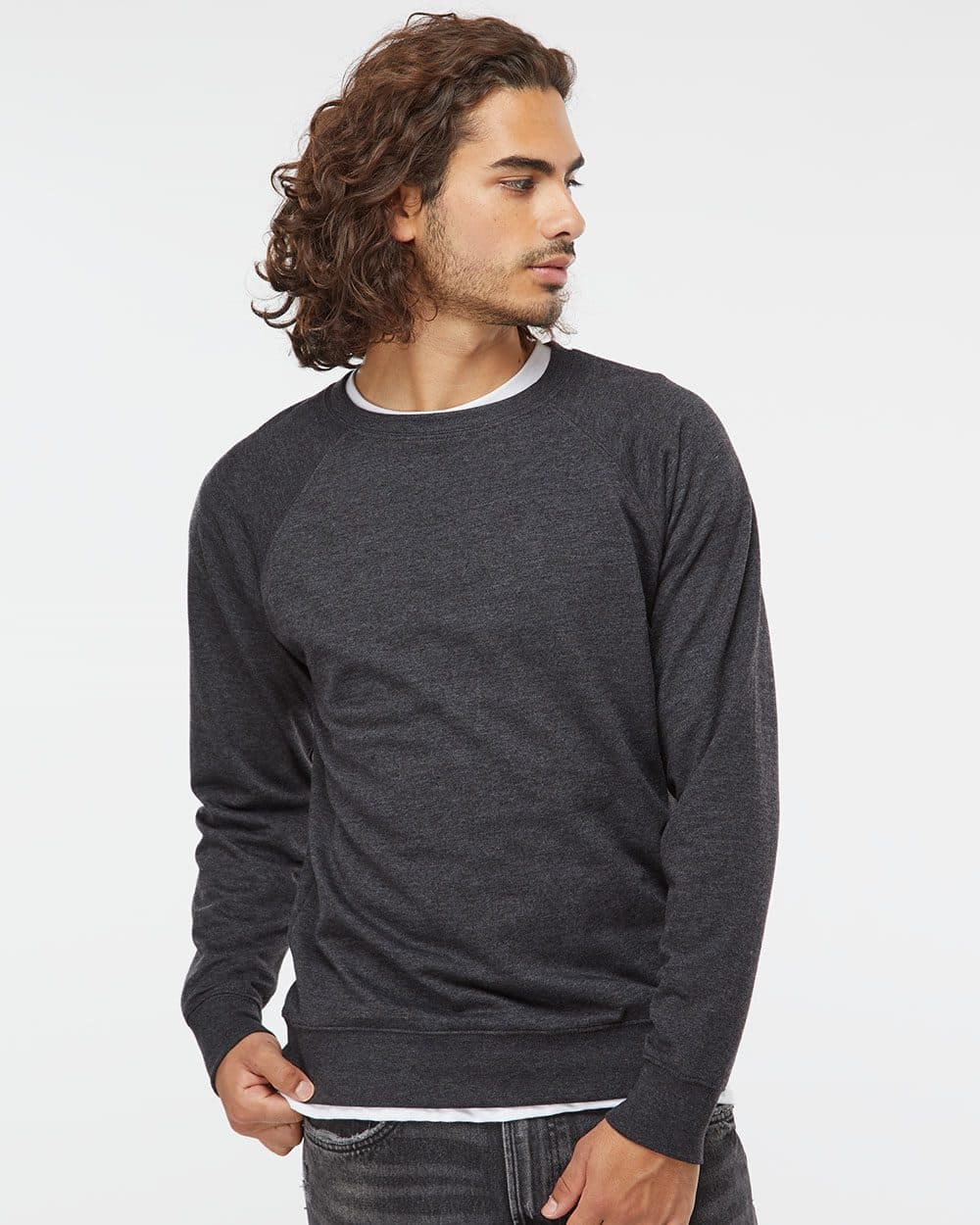 Unisex Icon Lightweight Loopback Terry Crewneck Sweatshirt